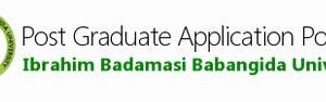 Ibrahim Badamasi Babangida University IBBU, Lapai Postgraduate Admission Form