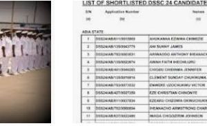 Nigerian Navy DSSC Shortlisted Candidates