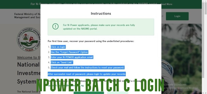 Npower Batch C Login and Update