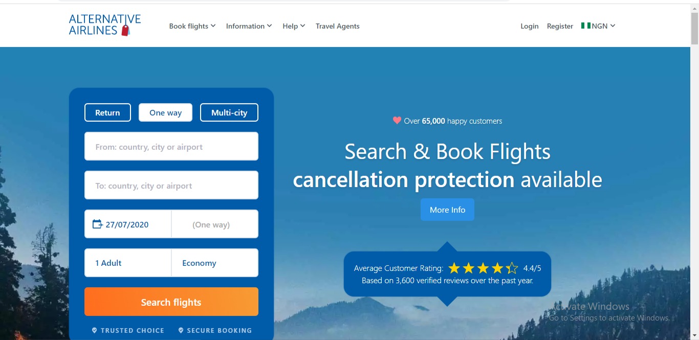 Nigerian Air Booking Website