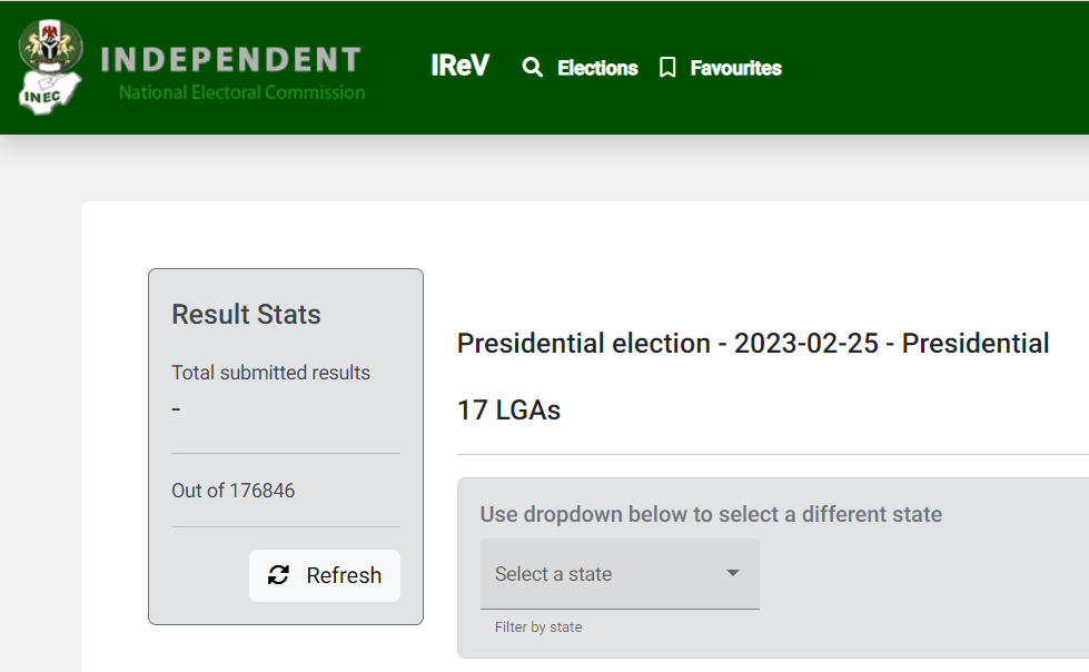 INEC Portal Results